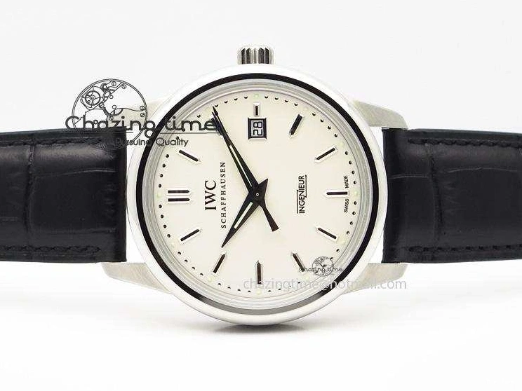 MIROTIME 0503 RelaxedFit Ingeniuer St.Laurens SS White Dial MKF 1:1 V2 Best Edition On Black Leather Strap A 7355